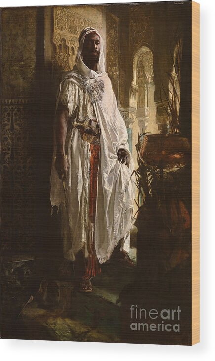 Eduard Charlemont Wood Print featuring the painting The Moorish Chief #1 by Celestial Images