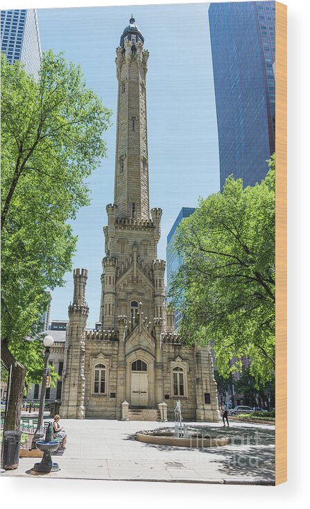 806 North Michigan Avenue Wood Print featuring the photograph The Water Tower by David Levin