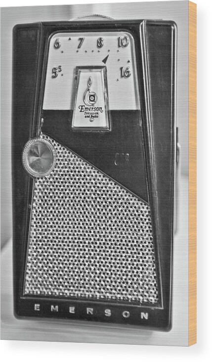 Transistor Wood Print featuring the photograph Transistor Radio Blown Up #1 by Matthew Bamberg