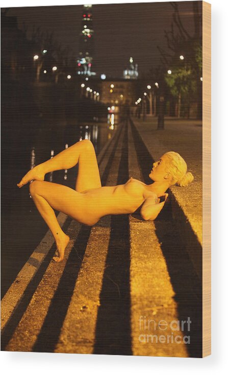 Fine Art Nude Wood Print featuring the photograph Elle Black #11 by Nocturnal Girls