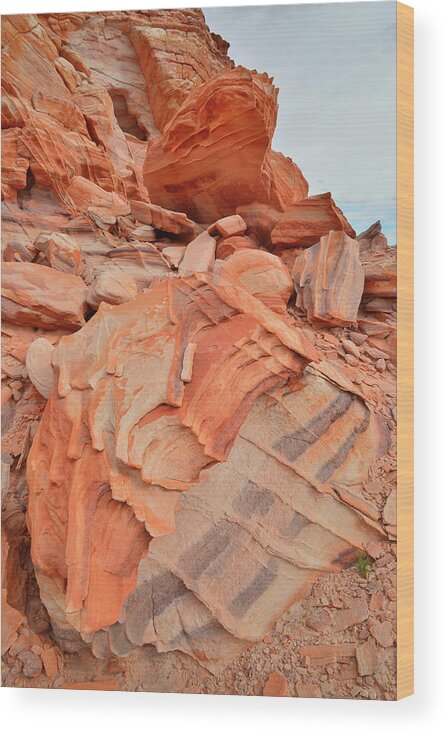 Valley Of Fire State Park Wood Print featuring the photograph Waves of Color in Valley of Fire #14 by Ray Mathis