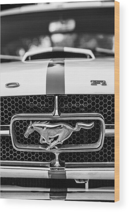 Pony Wood Print featuring the photograph 1965 Mustang by Karol Livote