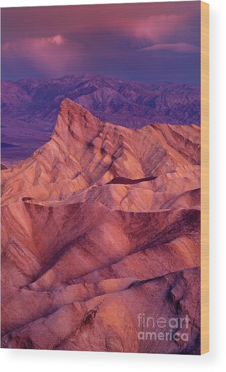 Dave Welling Wood Print featuring the photograph Dawn Zabriski Point Death Valley National Park California #2 by Dave Welling