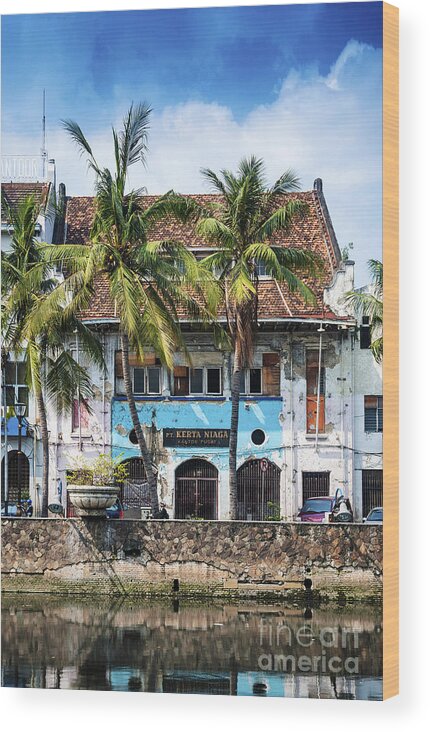 Architecture Wood Print featuring the photograph Dutch Colonial Buildings In Old Town Of Jakarta Indonesia #2 by JM Travel Photography