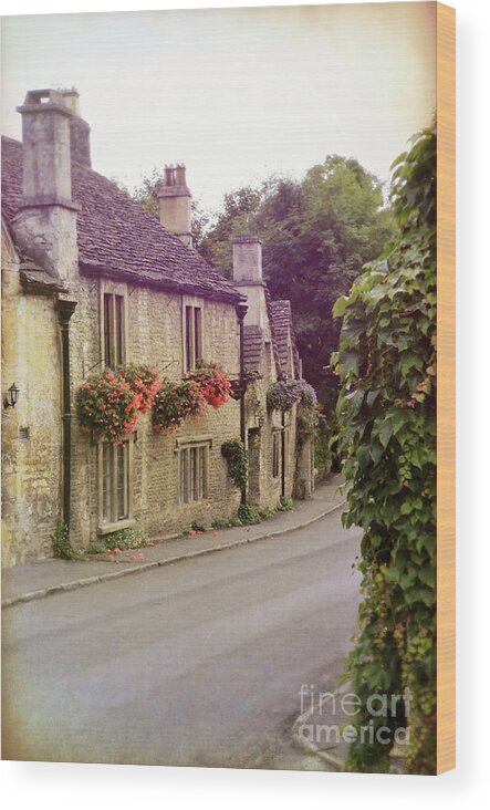 Village Wood Print featuring the photograph English Village #2 by Jill Battaglia