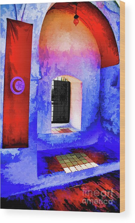 Arabic Architecture Interiors Colorful Areas Wood Print featuring the photograph Open Window #2 by Rick Bragan