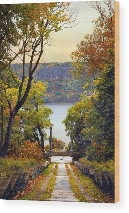 Untermyer Garden Wood Print featuring the photograph The Vista Steps by Jessica Jenney