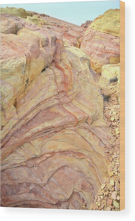 Valley Of Fire State Park Wood Print featuring the photograph Colorful Sandstone in Valley of Fire #21 by Ray Mathis