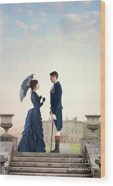 Victorian Wood Print featuring the photograph Victorian Couple #23 by Lee Avison