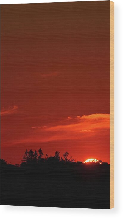 Abstract Wood Print featuring the photograph End Of The Day #3 by Lyle Crump