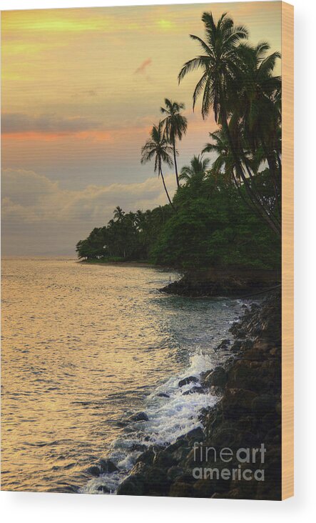 Lahaina Wood Print featuring the photograph Lahaina Sunset #3 by Kelly Wade