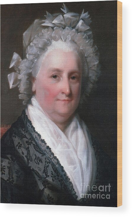 History Wood Print featuring the photograph Martha Washington, American Patriot #3 by Photo Researchers