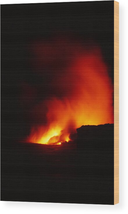 Lava Wood Print featuring the photograph Pele #3 by Gary Cloud