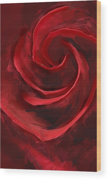 Roses Wood Print featuring the photograph Unfurling Beauty 2 by George Robinson