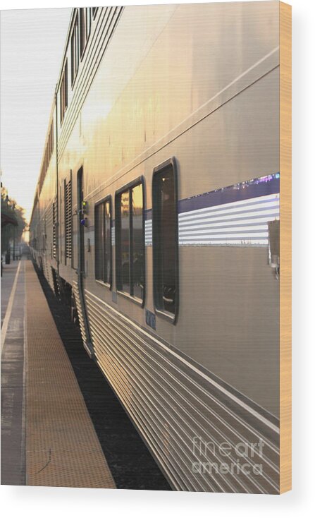 Train Wood Print featuring the photograph Ventura Train Station #4 by Henrik Lehnerer