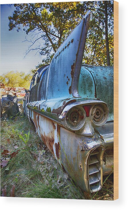 1958 Wood Print featuring the photograph 58 Cadilac by CA Johnson