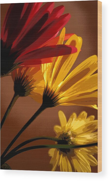 Flower Wood Print featuring the photograph A Bunch of Beauties by Julie Lueders 