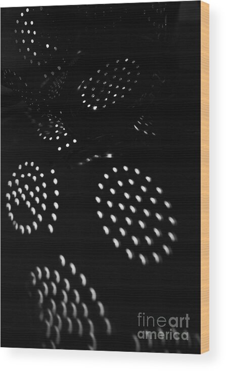 Black White Monochrome Light Lighting Abstract Shadow Shadows Reflect Reflection Reflections Wood Print featuring the photograph A Dance of Light by Ken DePue
