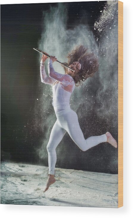 Nina Assimakopoulos Wood Print featuring the photograph A flair for the flute by Dan Friend