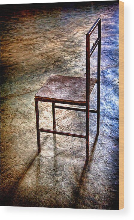 Chair Wood Print featuring the photograph A simple chair by Tatiana Travelways