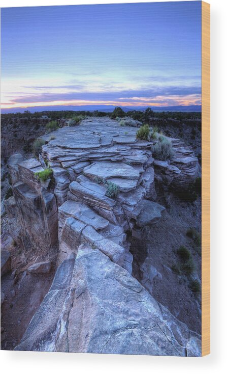 Canyon Wood Print featuring the photograph A Way Back From The Ledge by David Andersen