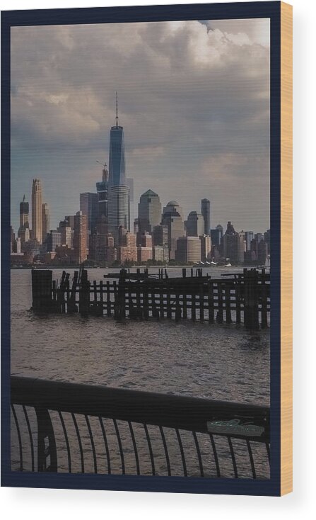 Antenna Wood Print featuring the photograph Abandoned Hoboken Pier by Leon deVose