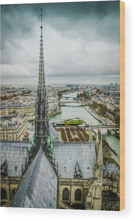 Paris Wood Print featuring the photograph Above Paris by Rebekah Zivicki