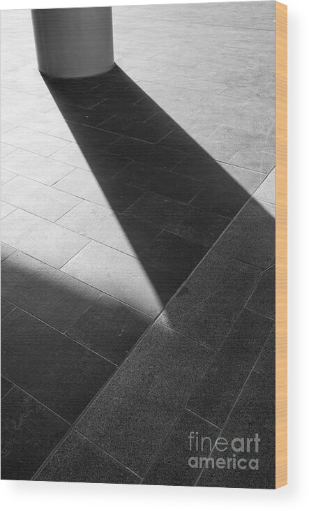 Shadow Wood Print featuring the photograph Abstract Architectural Shadows by Emilio Lovisa