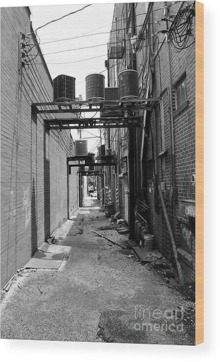 Photo For Sale Wood Print featuring the photograph Air Conditioner Alley by Robert Wilder Jr