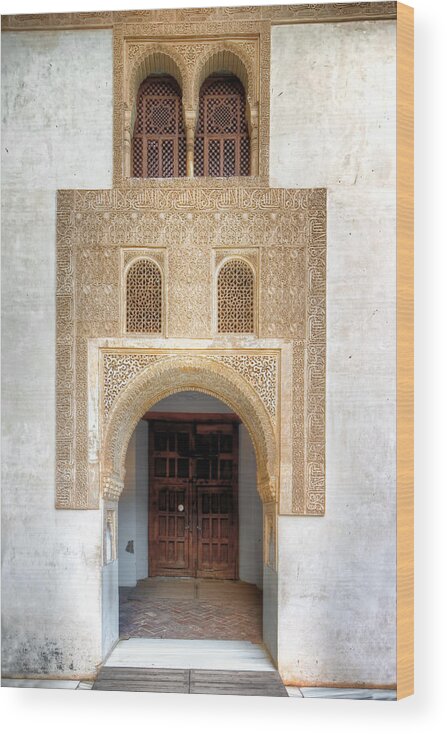 Foyer Wood Print featuring the photograph Alhambra Foyer by Adam Rainoff