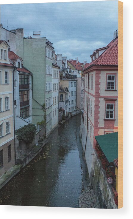 Prague Wood Print featuring the photograph Along the Prague Canals by Matthew Wolf