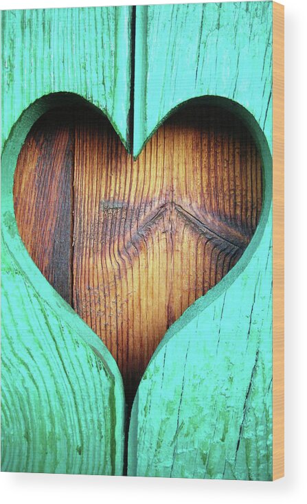 Heart Wood Print featuring the photograph Amor ... by Juergen Weiss