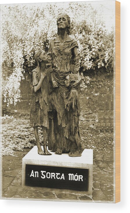 Statues Wood Print featuring the photograph An Gorta Mor by Terence Davis
