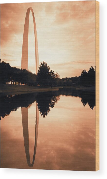 Saint Louis Wood Print featuring the photograph Arches by Scott Rackers