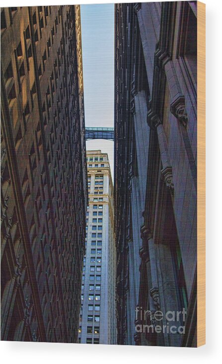 New York Wood Print featuring the photograph Architecture New York City The Crossing by Chuck Kuhn