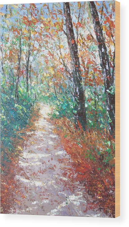 Provence Wood Print featuring the painting Asheville NC by Frederic Payet