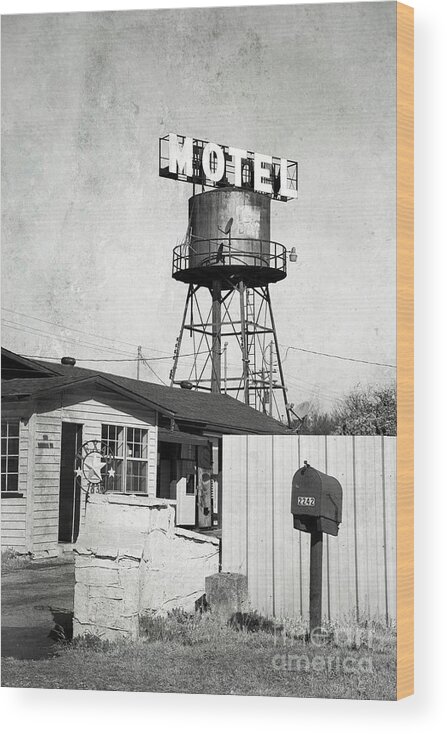 Avalon Motel Wood Print featuring the photograph Avalon Motel by Elena Nosyreva