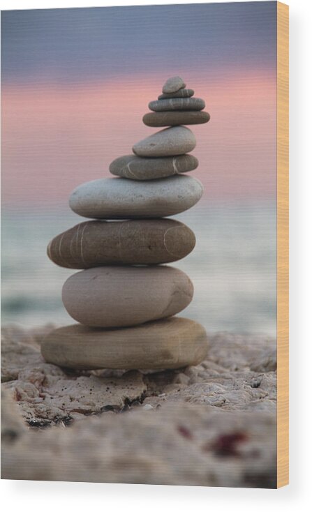 Arrangement Background Balance Beach Beauty Blue Building Color Colour Concept Concepts Construction Design Energy Group Heap Isolated Life Light Natural Nature Ocean Outdoor Pattern Peace Pebble Relax Rock Sand Scene Sea Shape Simplicity Sky Spa Space Stability Stack Stone Summer Sun Top Tower Tranquil Travel Vacation Water White Zen Wood Print featuring the photograph Balance by Stelios Kleanthous