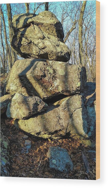 Rocks Wood Print featuring the photograph Balanced rocks by Bruce Carpenter