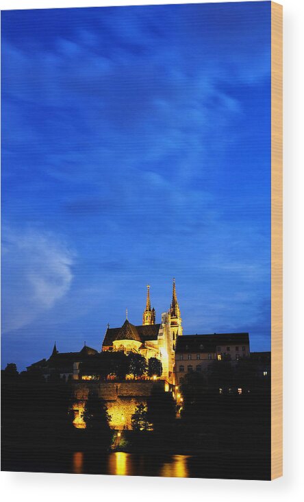 Basel Wood Print featuring the photograph Basel Minster by Fabrizio Troiani