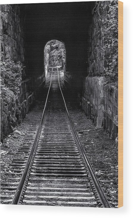 Bellows Falls Vermont Wood Print featuring the photograph Bellows Falls Train Tunnel by Tom Singleton