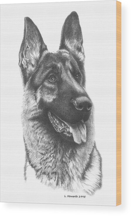 German Shepherd Wood Print featuring the drawing Best In Show by Louise Howarth