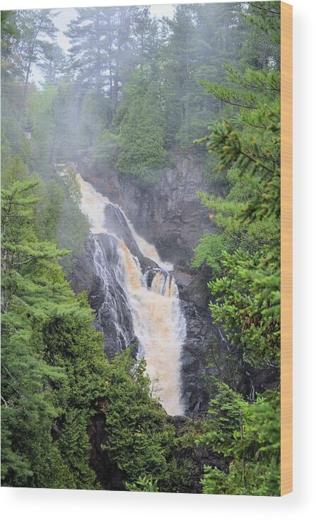 Nature Wood Print featuring the photograph Big Manitou Falls 3 by Bonfire Photography