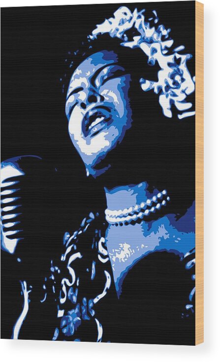 Billie Holiday Wood Print featuring the digital art Billie Holiday by DB Artist