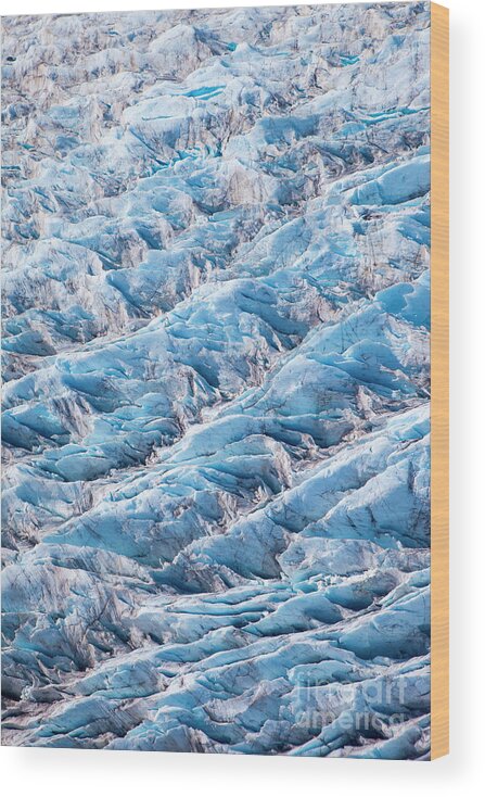 Blue Wood Print featuring the photograph Blue Ice by Timothy Johnson