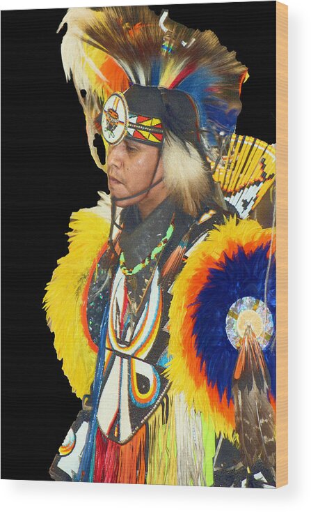 Native American Wood Print featuring the photograph Brave 3 by Audrey Robillard