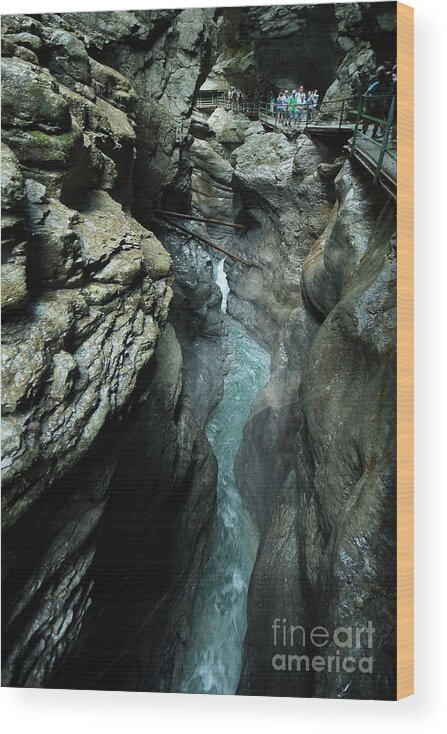 Nature Wood Print featuring the photograph Breitach gorge Oberstdorf 8 by Rudi Prott