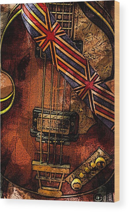 Guitar Wood Print featuring the photograph British invasion by John Stuart Webbstock