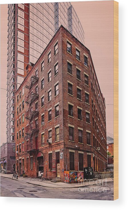 Architecture Wood Print featuring the photograph Brooklyn Apartments by Franz Zarda