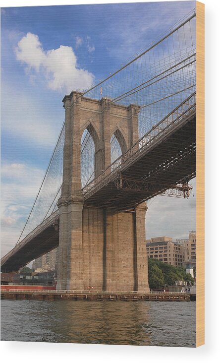 Brooklyn Bridge Wood Print featuring the photograph Brooklyn Bridge - Eastbound by Frank Mari